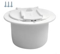 Copertura rotonda per cavi camper, con coperchio protettivo per rimorchi, yacht, camper e barche, costruzione in plastica per la gestione dei fili elettrici all'aperto (bianco)