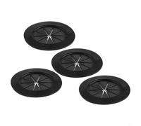 Copertura rotonda per fori per la gestione dei cavi della scrivania, confezione da 4 coperture per fori di uscita per armadietti, passacavi quadruple per aperture fino al tavolo (nero)