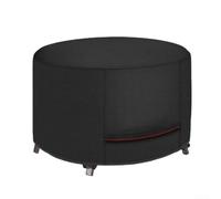 Copertura rotonda per fuoco, 71 cm, impermeabile, resistente, in poliestere 600D, con orlo elastico, per protezione da giardino e patio, colore nero (420D)