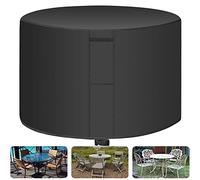 Copertura rotonda per mobili da giardino, resistente, impermeabile, 420D, resistente agli strappi, in rattan, copertura per braciere a gas, protezione UV, neve e polvere, protezione da giardino