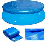 Copertura rotonda per piscina da 1,8 m/2,4 m/3,7 m, con coulisse, antipolvere, resistente ai raggi UV, anti-strappo, facile da montare, copertura protettiva per piscine gonfiabili (244 cm)