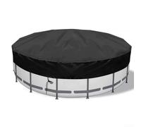 Copertura rotonda per piscina da 2,3 m con tessuto in PVC resistente agli strappi progettata per piscine a terra, vasche idromassaggio e piscine gonfiabili con bordo sicuro sovrapposto