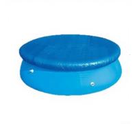 Copertura rotonda per piscina fuori terra con design traspirante per fermare le foglie bloccate e proteggere i bambini da cadute accidentali con materiale PE resistente ai raggi UV (D)