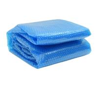 Copertura rotonda per piscina in PE, blu, Ø 549 cm, copertura solare per piscina con camere d'aria per isolamento termico, aumenta la temperatura dell'acqua fino a 1 °C, riduce le sostanze chimiche