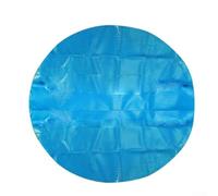 Copertura rotonda per piscine gonfiabili da 1,8 cm, 3,5 m, tessuto impermeabile in polietilene con coulisse, protezione riutilizzabile per mantenere la temperatura dell'acqua, blu (3,5 m)