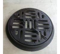 Copertura rotonda per scarico resistente, da 19,8 cm a 61 cm, griglia in ghisa per trincee e scarichi a pavimento, ricambio per griglia in metallo resistente con coperchio, ideale per uso esterno e