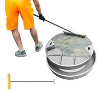 Copertura rotonda per serbatoio settico da 91,2 cm con base, coperchio per pozzetto interrato in acciaio inossidabile, copertura per ispezione per vialetto, cortile, scuola, copertura nascosta per