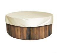 Copertura rotonda per spa in tessuto impermeabile 190T, leggera e antipolvere per una protezione efficace (190 x 30 cm, beige)