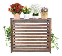 Copertura rustica in legno per condizionatore d'aria, recinzione esterna per nascondere unità AC e bidoni della spazzatura, design durevole e resistente alle intemperie per un maggiore fascino del