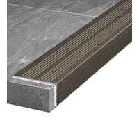 Copertura scanalata per scale e gradini per scale nasali, tipo L, bordo per davanzale della finestra, per scale, sporgenze e angoli da parete, adatto per uso interno ed esterno