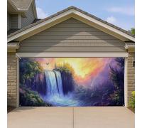 Copertura scenica per porta del garage, paesaggio naturale maestoso grande decorazione per porte del garage, decorazione per la casa all'aperto per primavera ed estate, bellissimo sfondo artistico da
