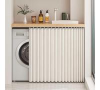 Copertura scorrevole sotto il lavello, 90 cm di altezza x 60 cm di larghezza, decorazione moderna per la cucina, facile da installare, soluzione elegante per l'organizzazione della casa e interni