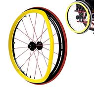 Copertura Sedia rotelle Sportiva con Ruota Posteriore 24 Pollici, Copertura Cerchioni di Spinta Sedia rotelle, Copertura Antiscivolo Spinta Manuale, migliora la Presa la trazione, Facile Rimuovere
