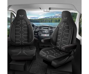 Copertura Sella Adatta Per Carado Camper (Nero-Grigio) 430L01