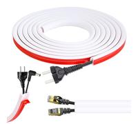 Copertura Semicircolare Per Cavi, In Pvc, Flessibile, Per Nascondere Fili Sul Pavimento, (D15-15 X 10 Mm, Bianco, 3 M