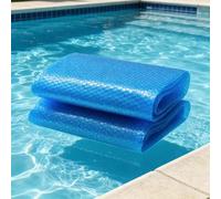 Copertura Solare a Bolle 400 µm 240 x 730 cm Tagliabile, Riscaldamento Piscina Copertura Termica per Piscina Resistente Ai Raggi UV e All'Abrasione per Fuori Terra, Blu