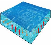 Copertura solare per piscina con bolle, rettangolare, 1 m/2 m/3 m/4 m/5 m, resistente, protezione UV, pellicola isolante termica con occhielli per piscina familiare, 1