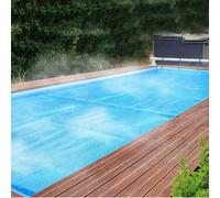 Copertura solare per piscina, protezione per piscina, copertura per piscina solare, rettangolare, pieghevole, per piscina familiare e piscina a terra, coperte antipioggia e polvere per conservare il