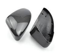 Copertura specchietto retrovisore esterno 2 pezzi Copri specchietto retrovisore laterale nero carbonio sostitutivo per VW per Passat B7 CC per Scirocco per Jetta MK6 Maggiolino(Carbon Look black)