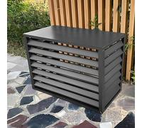 Copertura Split Alluminio, Riparo Esterno, Mensola Piante | Copertura in alluminio per unità esterne. Funziona anche come riparo e robusta mensola per piante(Gray,43*24*32in)