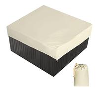 Copertura Square per Spa Copertura per Vasca Idromassaggio da Giardino Copertura Protettiva per Piscina con una Borsa di Stoccaggio 7 Taglie a Scelta,Beige,231x231x30cm
