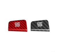 Copertura Start Stop Auto per calore 800°C Nero Copertura Start | Materiale carbonio composito, leggero, upgrade interno auto, colore nero elegante, finitura premium(Red)