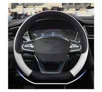 Copertura Sterzo Per Geely Per Atlas Per Emgrand Per EC7 Per Coolray Coprivolante A Forma D Pelle PU Copri Sterzo Auto(Wit)
