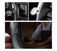 Copertura Sterzo Per Suzuki Per Jimny 2005-2014 Coprivolante Per Auto 38 Cm Coprivolante Cucito A Mano Accessori Per Auto Copri Sterzo Auto(Red Thread)