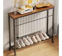 Copertura stretta per termosifone con ruote, versatile tavolo consolle per soggiorno e cucina, elegante sopra il divano del radiatore con barra trasversale rinforzata