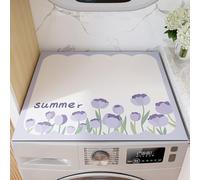 Copertura superiore antiscivolo della lavatrice o dell'asciugatrice, copertura antipolvere della lavatrice, cuscinetto della copertura antipolvere della lavatrice del fiore (Viola camelia)