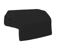 Copertura superiore antivento per griglia a isola, copertura integrata per barbecue, tessuto Oxford 210D, con elastico integrato nella parte inferiore, impermeabile alla polvere nera (111,8 x 68,6 x