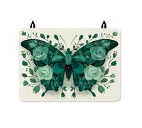 Copertura superiore della stufa a farfalla per fornello elettrico, natura artistica rose foglie verde primavera copertura impermeabile per piano in vetro elettrico camper cucina decorazione 71 x 50 cm