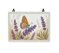 Copertura superiore della stufa a farfalla per stufa elettrica, natura botanica lavanda verde primavera viola gomma antiscivolo copertura superiore per cucina festa decorazione cucina 71 x 50 cm