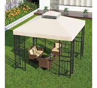 Copertura superiore di ricambio per gazebo a due livelli, impermeabile, resistente ai raggi UV, per esterni, patio, giardino, padiglione, protezione del tetto