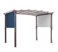 Copertura superiore di ricambio per pergola da esterno, copertura superiore per ombra e pioggia, impermeabile, con cinghie, in poliestere resistente, per pergola, patio, terrazza, cortile (blu, 4,8 x