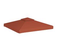 Copertura Superiore Gazebo a 2 Strati 310g/m² 3x3m Terracotta