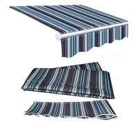 Copertura superiore in tessuto di ricambio per tenda da esterni, in tela, retrattile, manuale, in tessuto, impermeabile, 5 x 2 m (blu, 5 x 2 m)