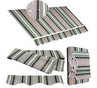 Copertura superiore in tessuto di ricambio per tenda da esterno, in tela, retrattile, manuale, in tessuto, impermeabile, per tenda parasole (cammello, 6 x 5 m)