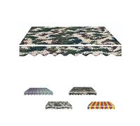 Copertura superiore in tessuto di ricambio per tenda da sole retrattile, impermeabile, 3 x 2,4 m, per patio e cortile, soluzione resistente all'ombra in tela (uflage 2, 4,5 x 3 m)