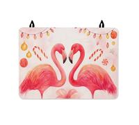 Copertura superiore per fornello elettrico con uccellini tropicali, decorazione natalizia con bastoncini di zucchero tropicali, color pesca, lavabile, impermeabile, per piano in vetro, cabine