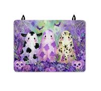 Copertura superiore per fornello elettrico, fantasma, fantasiosa, mucca, zucca, Halloween, viola, impermeabile, per bancone, estensione dello spazio, decorazione per uso quotidiano, cucina, 71 x 50 cm