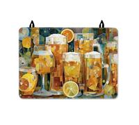 Copertura superiore per fornello elettrico, moderna, colorata, in vetro di limone, in gomma gialla estiva, antiscivolo, per induzione o cabina elettrica, decorazione per cucina, 71 x 50 cm