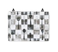 Copertura superiore per fornello elettrico, moderna e minimalista, per forchetta e coltello, lavabile, impermeabile, in vetro, per cucina, casa, cucina, decorazione, 71 x 50 cm