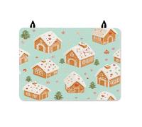 Copertura superiore per fornello elettrico, motivo albero di caramelle natalizio e menta, in poliuretano, per superficie in vetro, per uso quotidiano, cucina, 71 x 50 cm