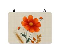 Copertura superiore per fornello elettrico, motivo botanico naturale con foglie di grano autunnale, arancione, impermeabile, per bancone, estensione, cucina, essenziale per cucina, 71 x 50 cm
