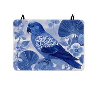 Copertura superiore per fornello elettrico, motivo botanico tropicale con foglie, superficie in poliuretano blu estiva, tappetino protettivo per cucina essenziale da cucina, 71 x 50 cm