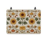 Copertura superiore per fornello elettrico, motivo girasole, zucca rustica autunnale, fragola, giallo, lavabile, per uso quotidiano, cucina, decorazione, 71 x 50 cm