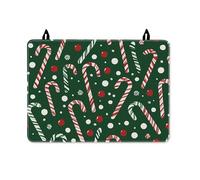 Copertura superiore per fornello elettrico, motivo natalizio con bastoncini di zucchero, verde piperita, impermeabile, per piano cottura a induzione o elettrico, decorazione da cucina, 71 x 50 cm