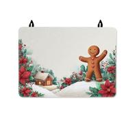 Copertura superiore per fornello elettrico, motivo natalizio con stella di Natale, in gomma rossa, antiscivolo, per superfici in vetro, accessori da cucina, 71 x 50 cm