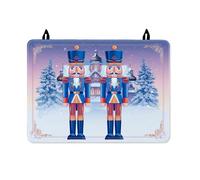 Copertura superiore per fornello elettrico, motivo natalizio invernale con albero di pino e neve, in gomma blu, antiscivolo, per superfici in vetro, cucina, piano di lavoro, 71 x 50 cm